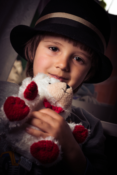 boy with teddy bear