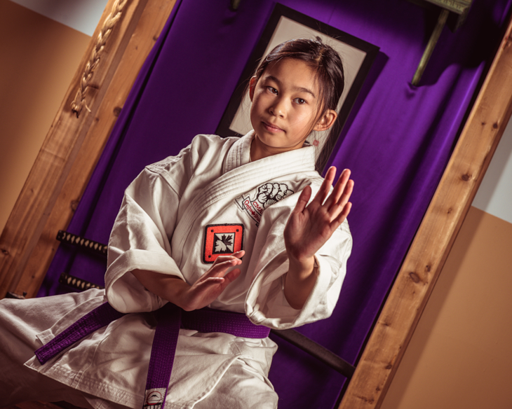 karate girl portrait